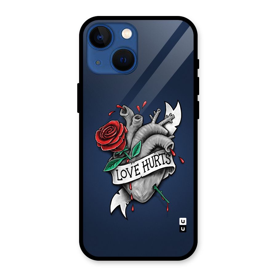 Love Hurts Glass Back Case for iPhone 13 Mini