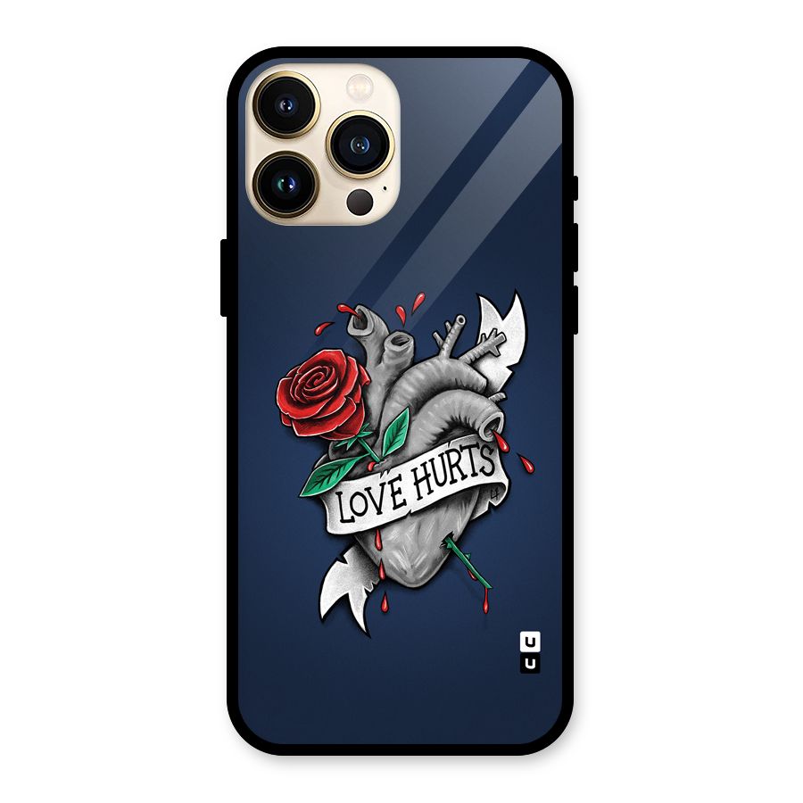 Love Hurts Glass Back Case for iPhone 13 Pro Max