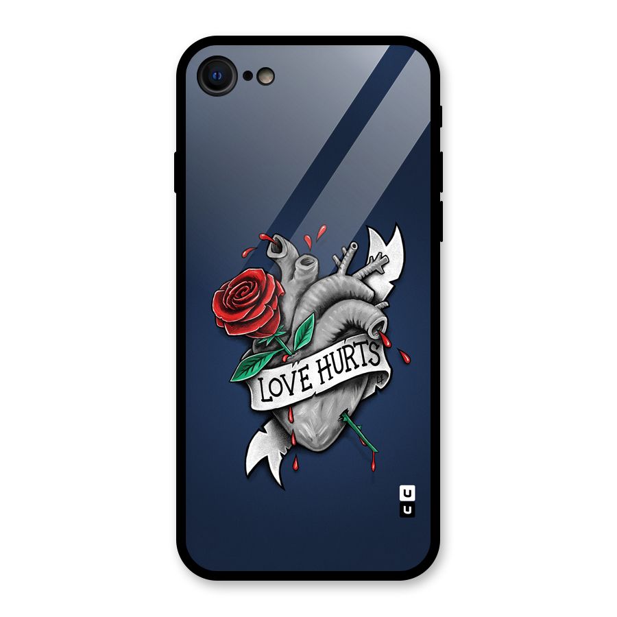 Love Hurts Glass Back Case for iPhone 7