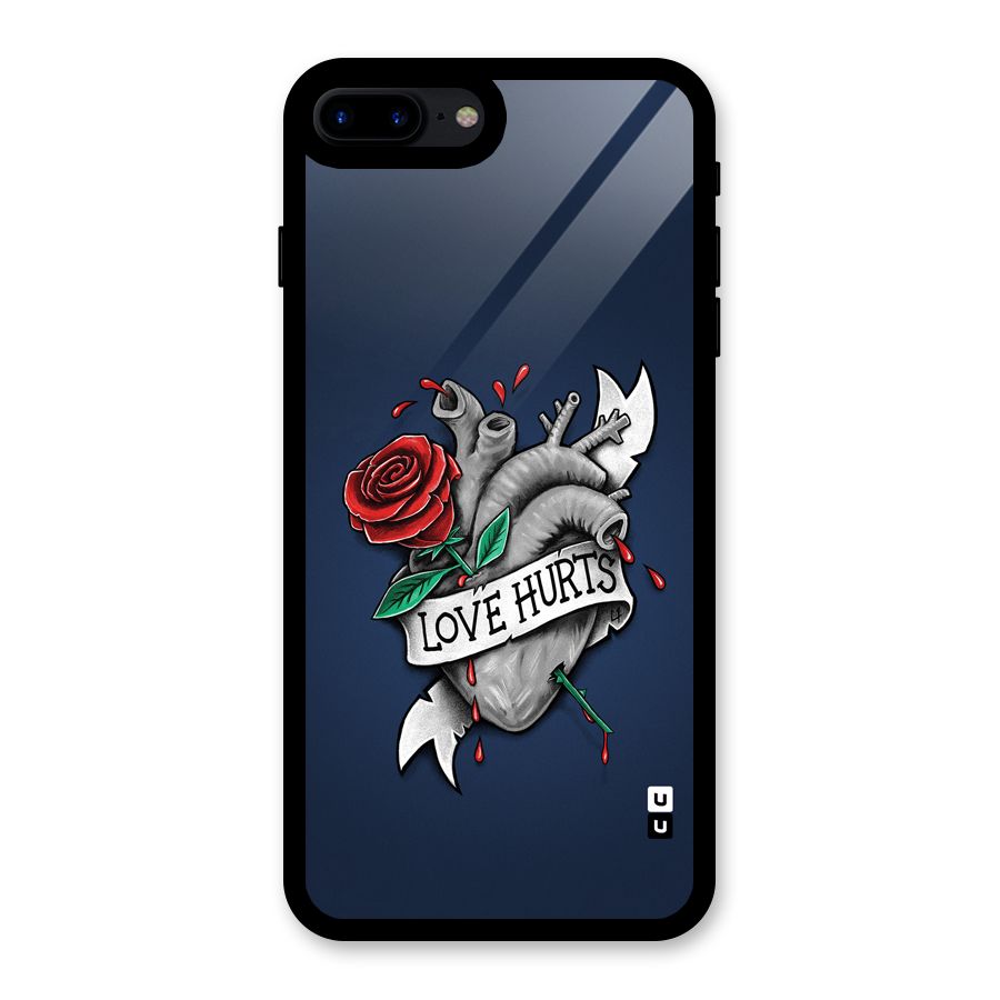 Love Hurts Glass Back Case for iPhone 7 Plus