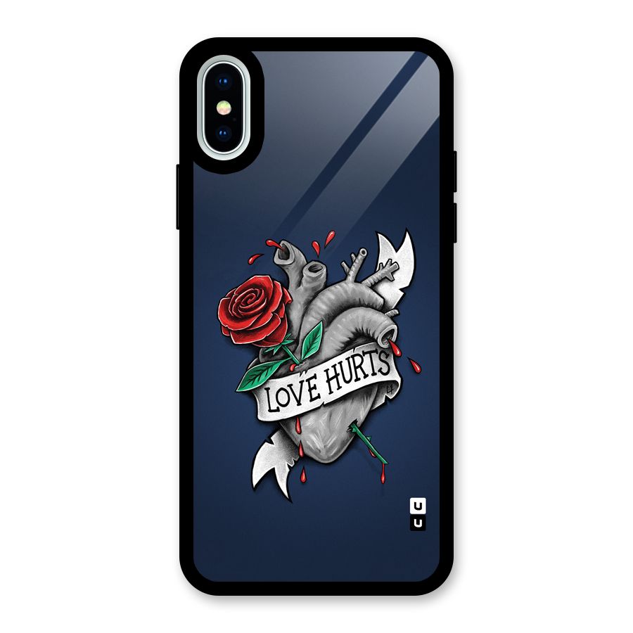 Love Hurts Glass Back Case for iPhone XS