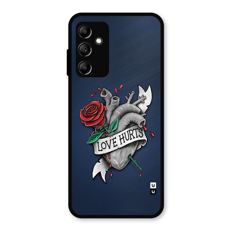 Love Hurts Metal Back Case for Galaxy A14 5G