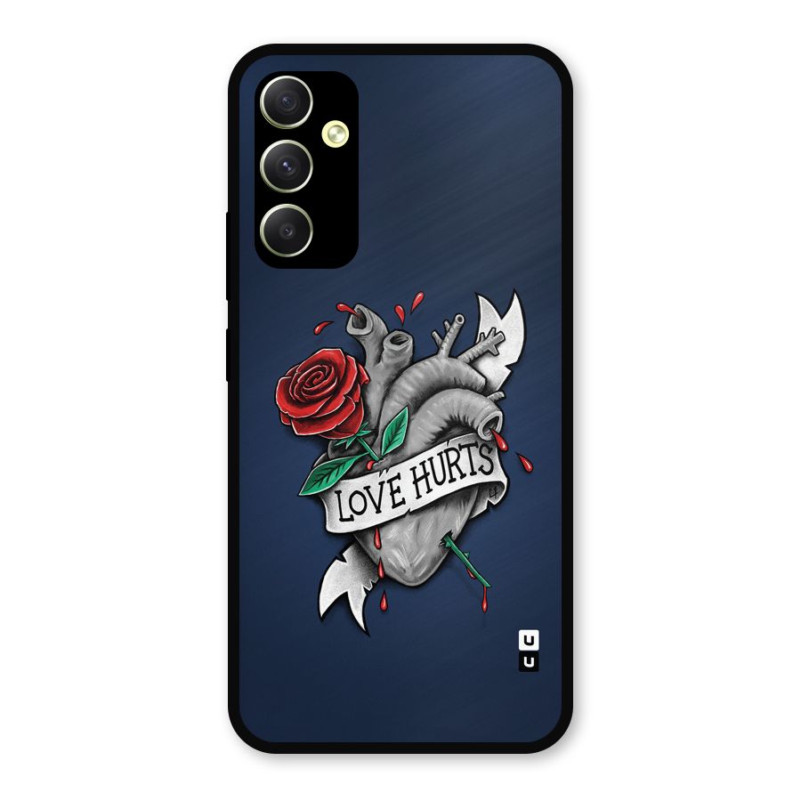 Love Hurts Metal Back Case for Galaxy A34