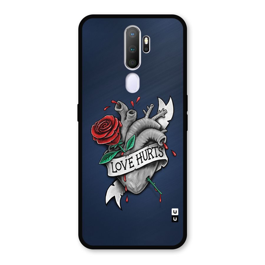 Love Hurts Metal Back Case for Oppo A5 (2020)