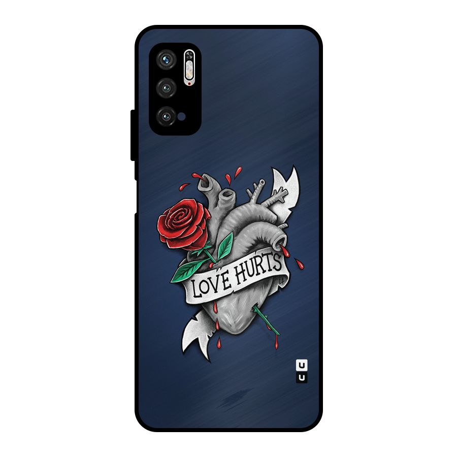 Love Hurts Metal Back Case for Poco M3 Pro 5G