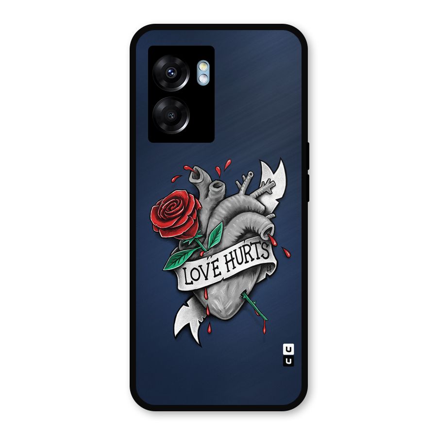 Love Hurts Metal Back Case for Realme Narzo 50 5G
