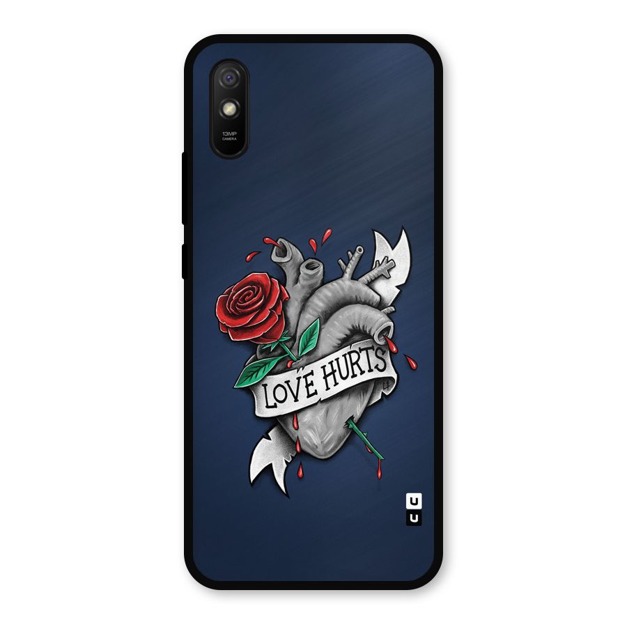 Love Hurts Metal Back Case for Redmi 9i