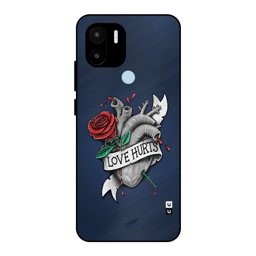 Love Hurts Metal Back Case for Redmi A2 Plus