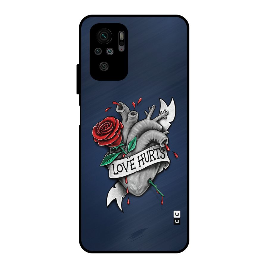 Love Hurts Metal Back Case for Redmi Note 10S