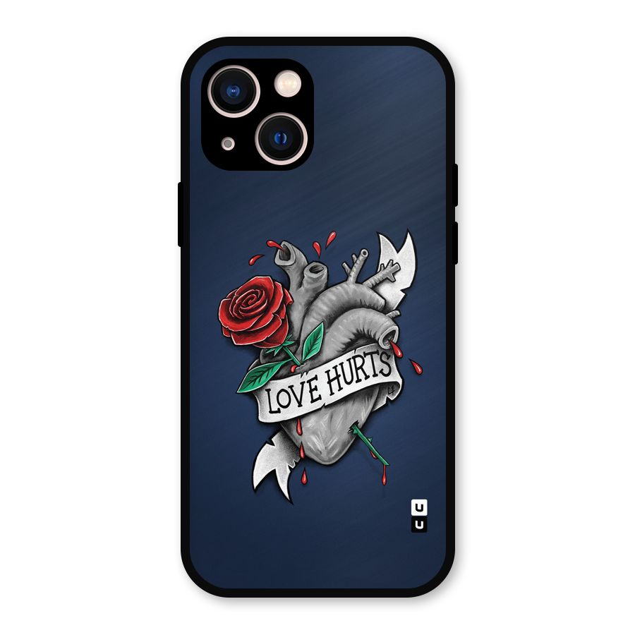 Love Hurts Metal Back Case for iPhone 13