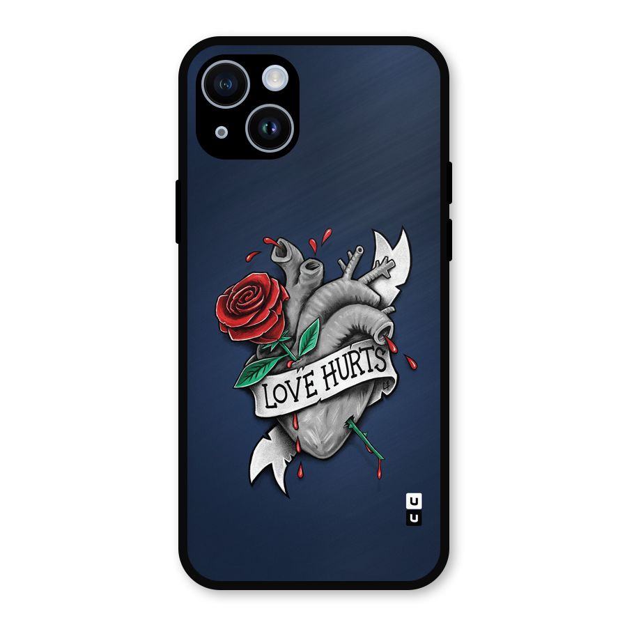 Love Hurts Metal Back Case for iPhone 14