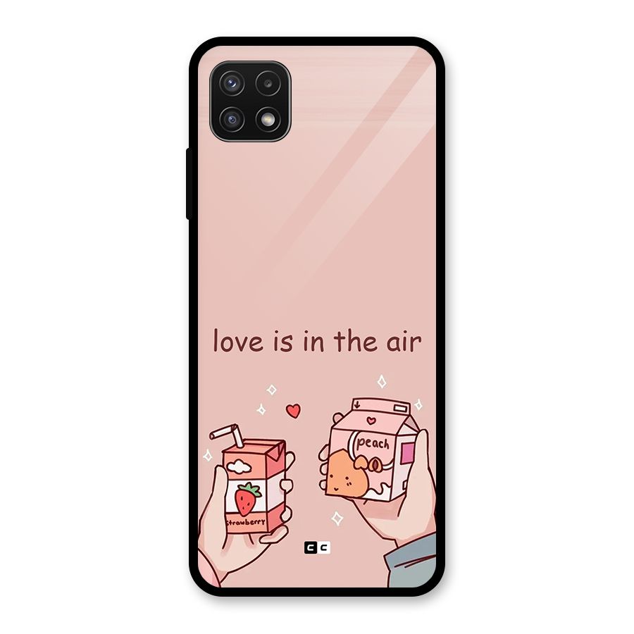 Love In Air Glass Back Case for Galaxy A22 5G