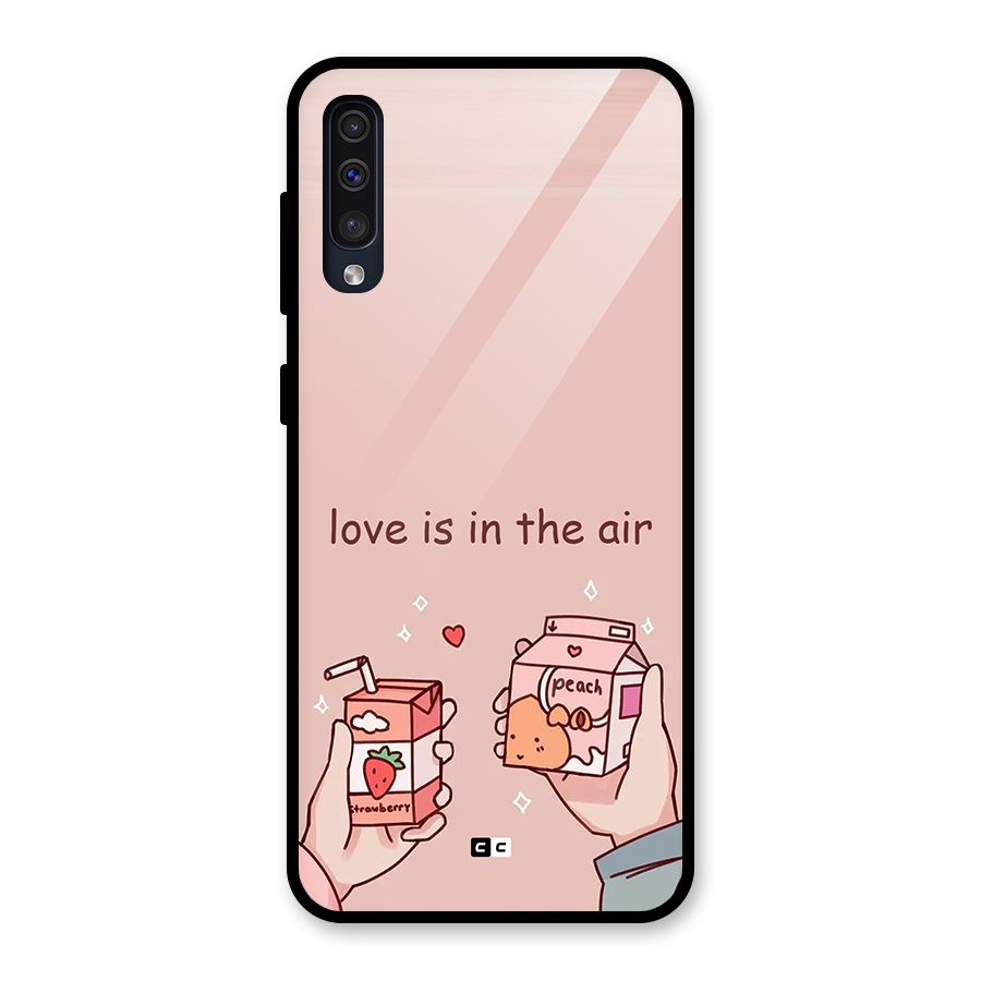 Love In Air Glass Back Case for Galaxy A50s