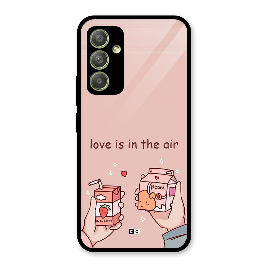 Love In Air Glass Back Case for Galaxy A54