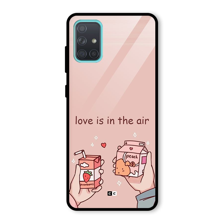 Love In Air Glass Back Case for Galaxy A71