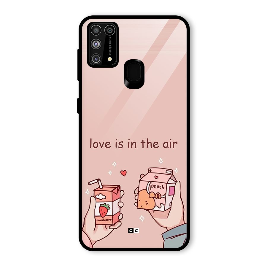 Love In Air Glass Back Case for Galaxy F41