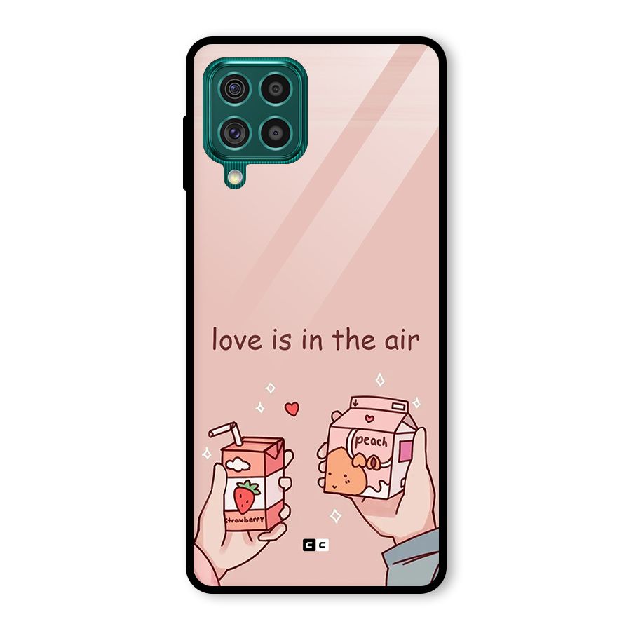 Love In Air Glass Back Case for Galaxy F62
