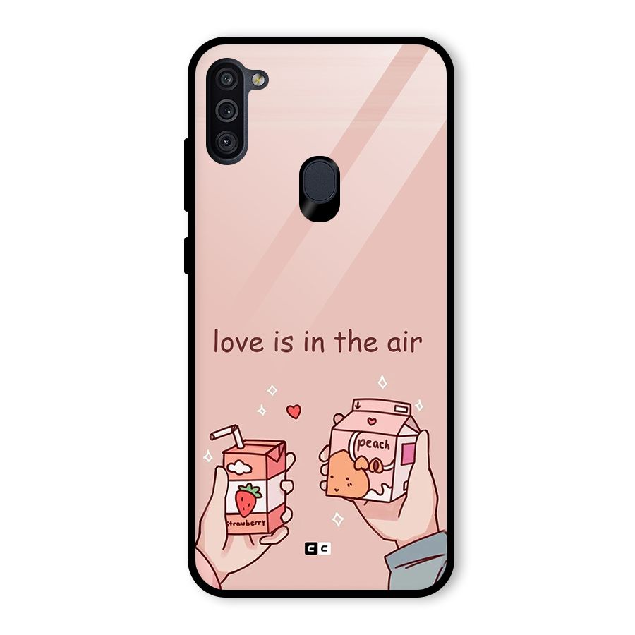 Love In Air Glass Back Case for Galaxy M11