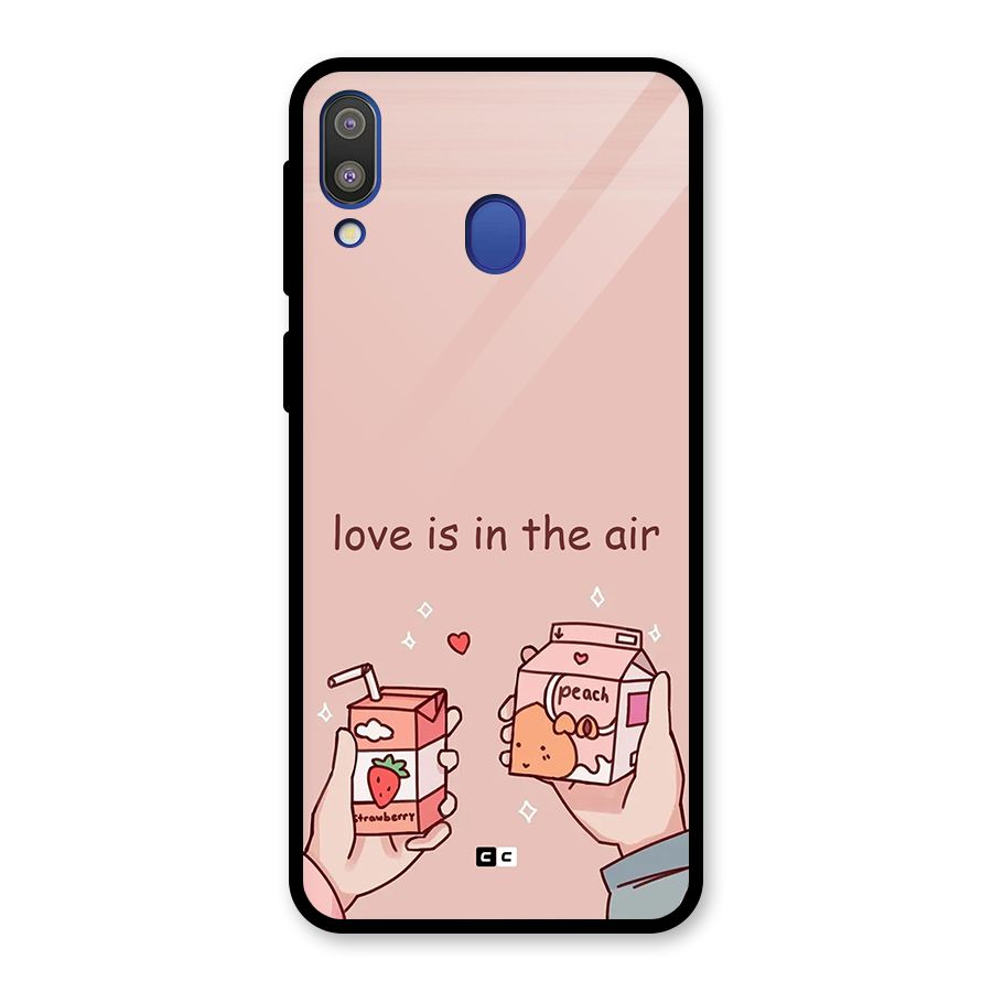 Love In Air Glass Back Case for Galaxy M20