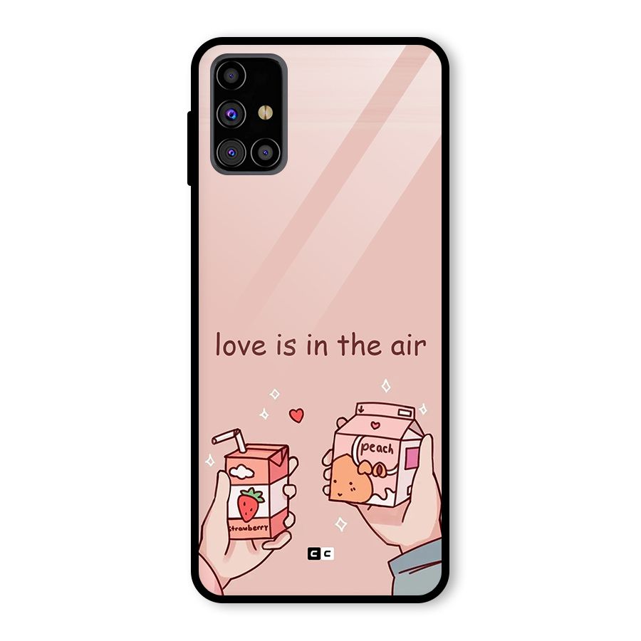 Love In Air Glass Back Case for Galaxy M31s