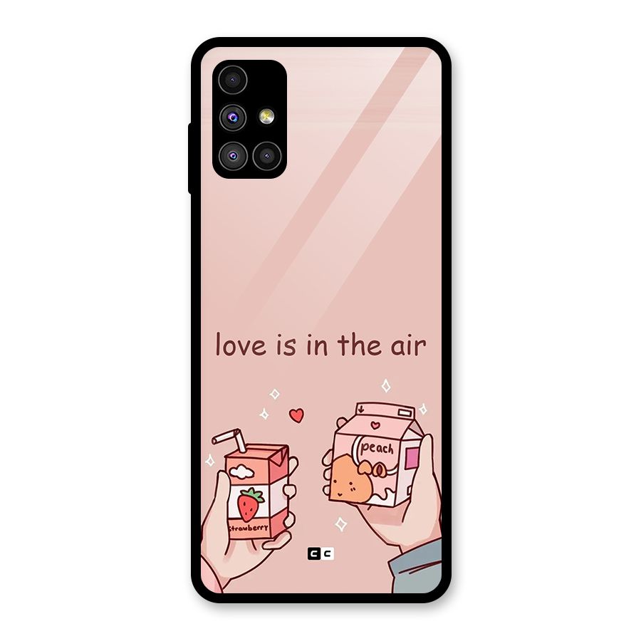 Love In Air Glass Back Case for Galaxy M51