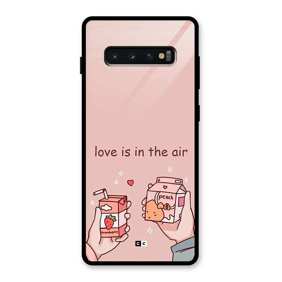 Love In Air Glass Back Case for Galaxy S10 Plus