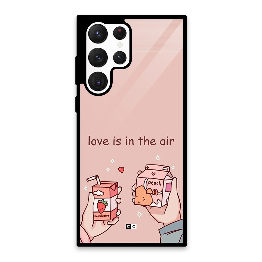 Love In Air Glass Back Case for Galaxy S22 Ultra 5G