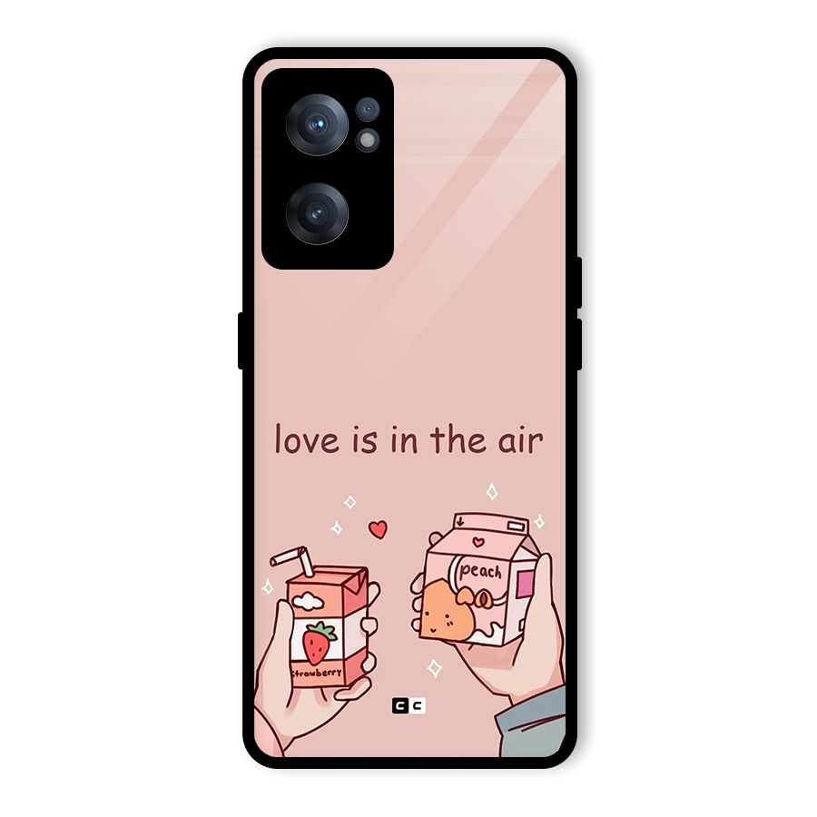 Love In Air Glass Back Case for OnePlus Nord CE 2 5G