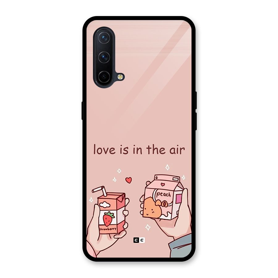 Love In Air Glass Back Case for OnePlus Nord CE 5G