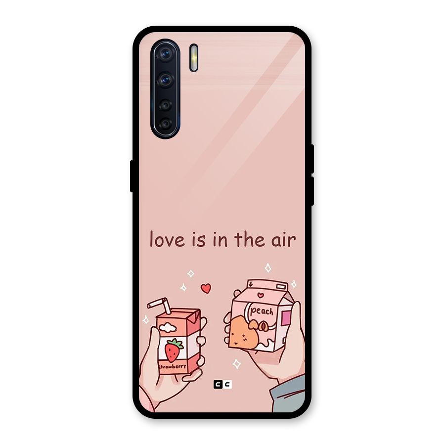 Love In Air Glass Back Case for Oppo F15