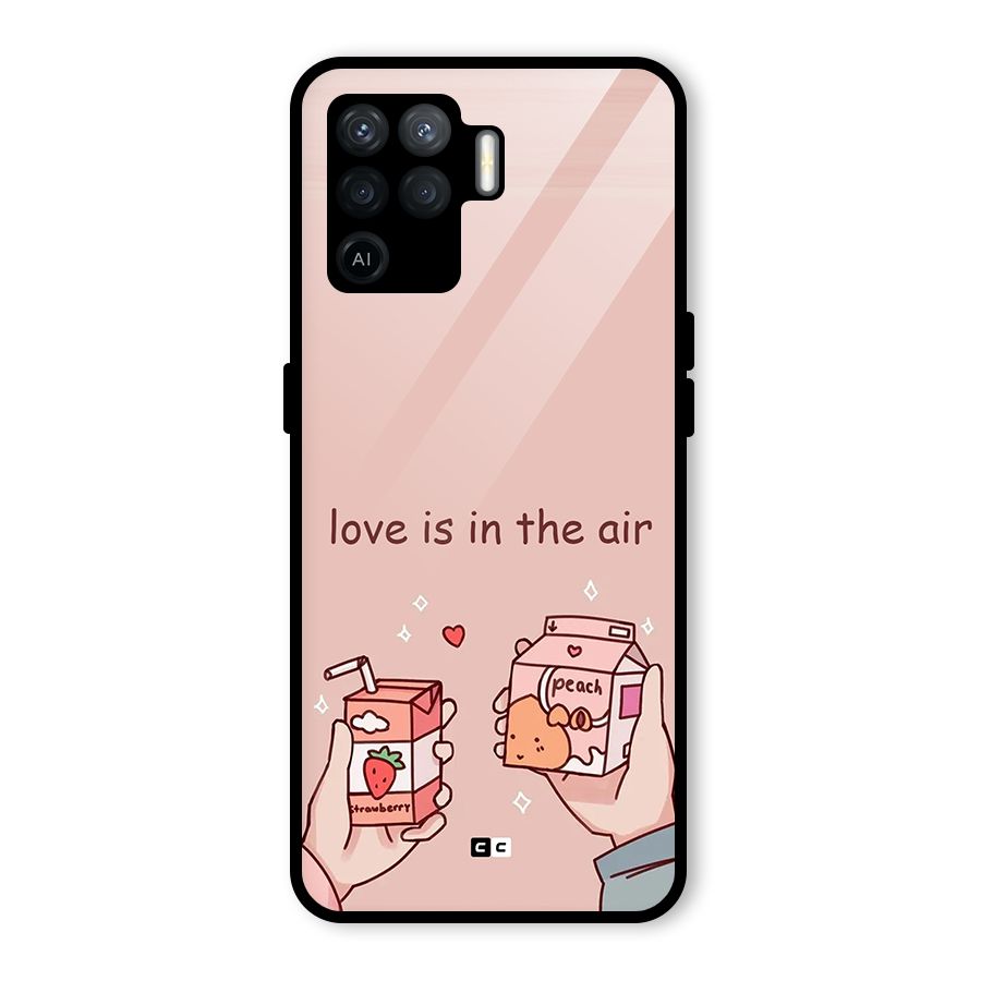 Love In Air Glass Back Case for Oppo F19 Pro