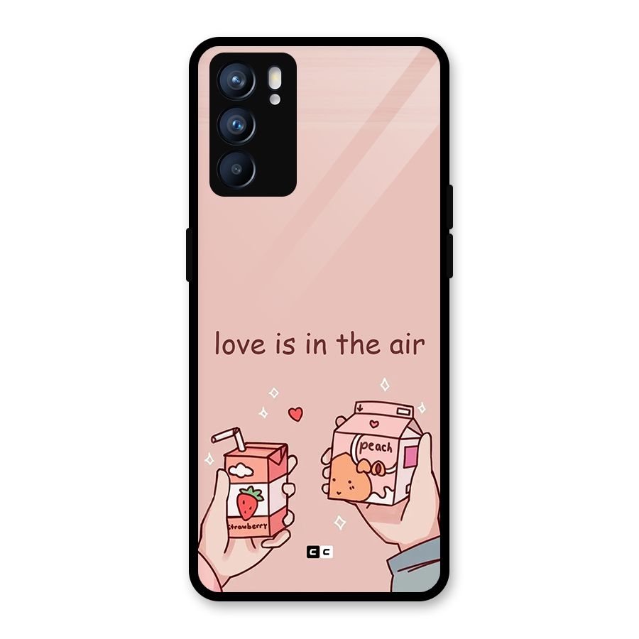 Love In Air Glass Back Case for Oppo Reno6 5G