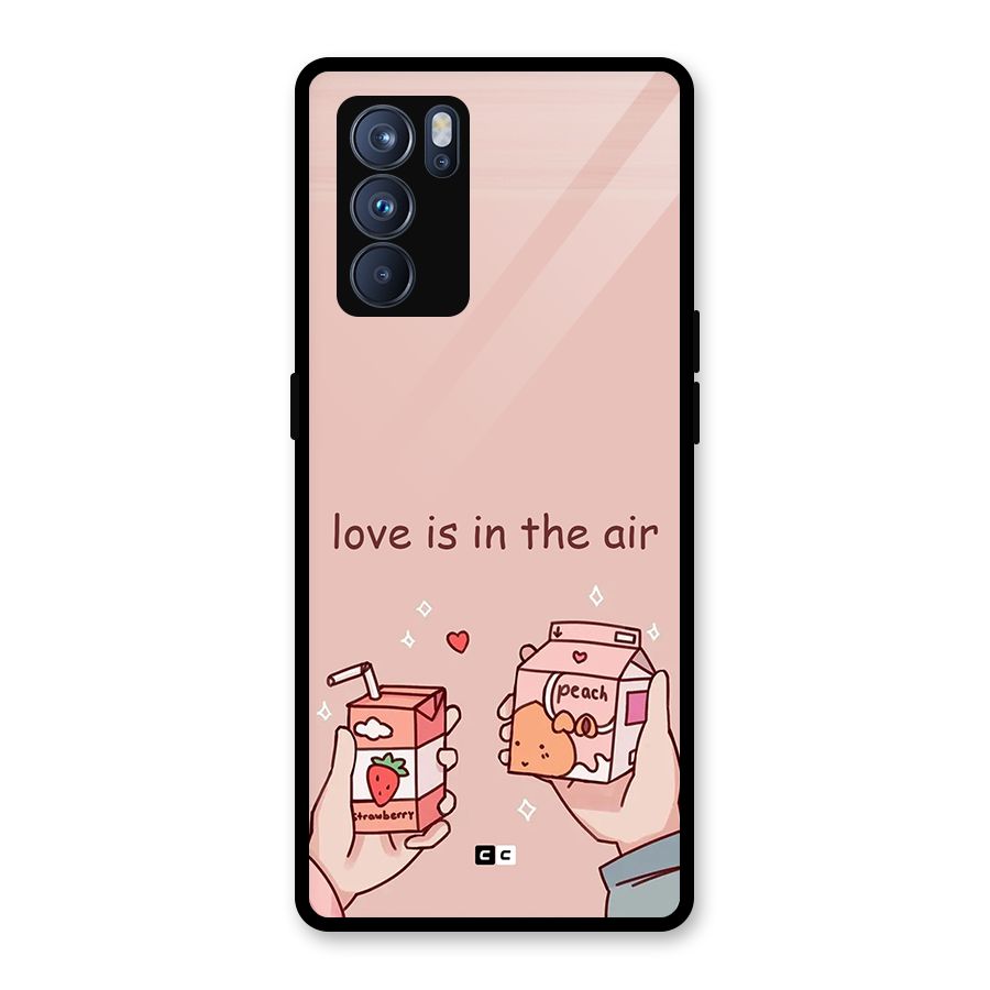 Love In Air Glass Back Case for Oppo Reno6 Pro 5G