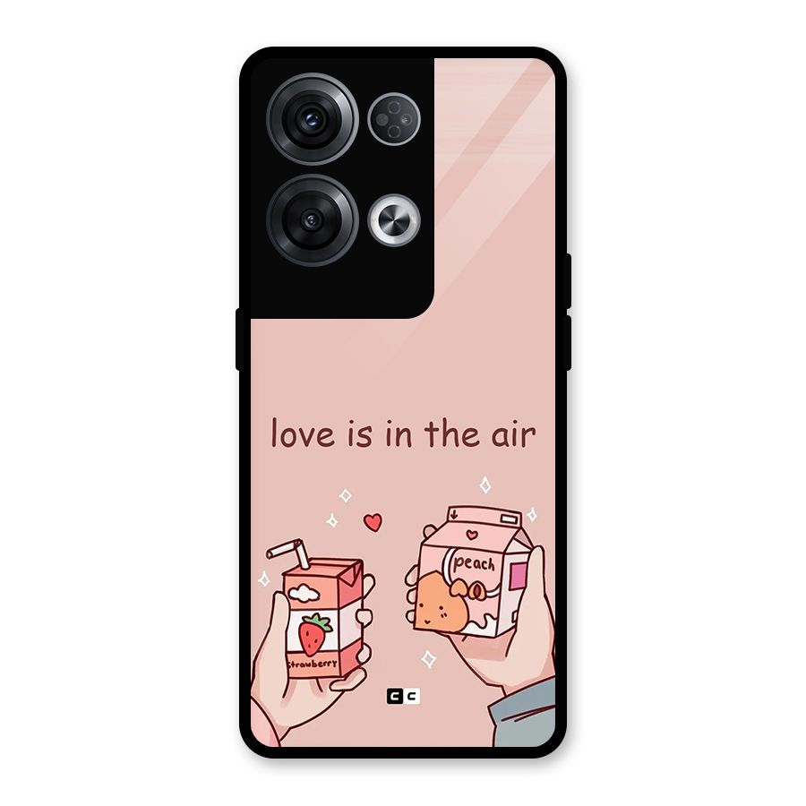 Love In Air Glass Back Case for Oppo Reno8 Pro 5G