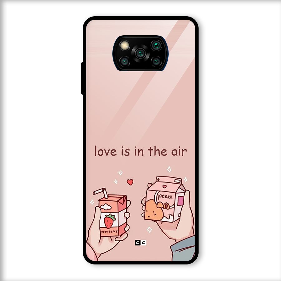 Love In Air Glass Back Case for Poco X3