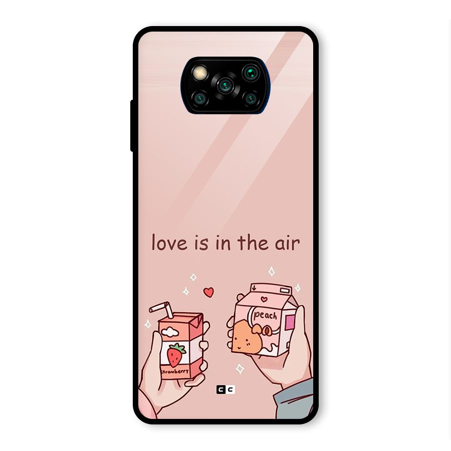 Love In Air Glass Back Case for Poco X3 Pro