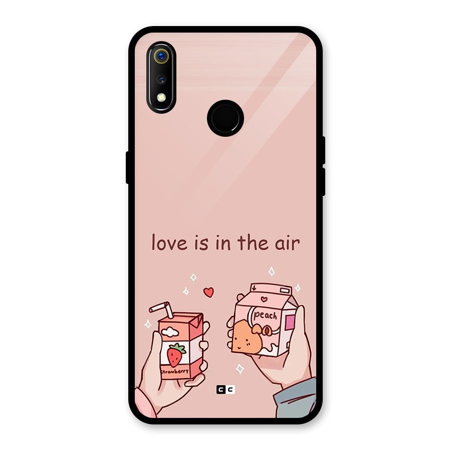 Love In Air Glass Back Case for Realme 3i