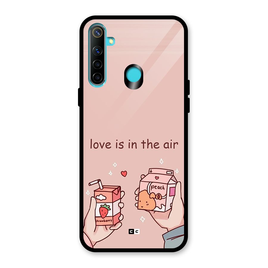 Love In Air Glass Back Case for Realme 5i