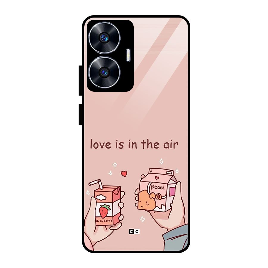 Love In Air Glass Back Case for Realme Narzo N55