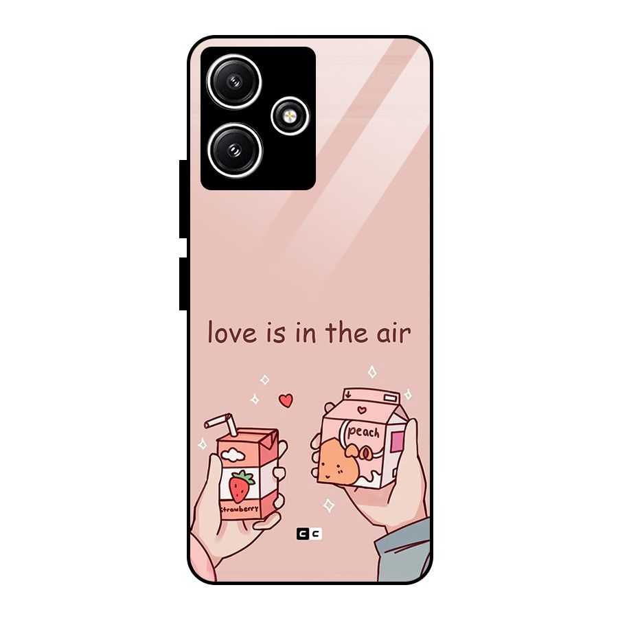 Love In Air Glass Back Case for Redmi 12 5G