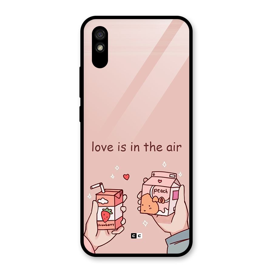 Love In Air Glass Back Case for Redmi 9i