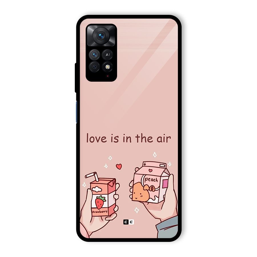 Love In Air Glass Back Case for Redmi Note 11 Pro