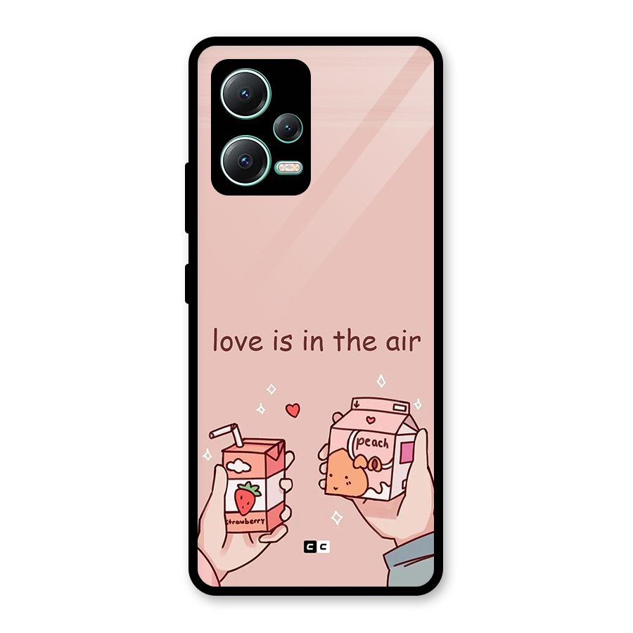 Love In Air Glass Back Case for Redmi Note 12 5G