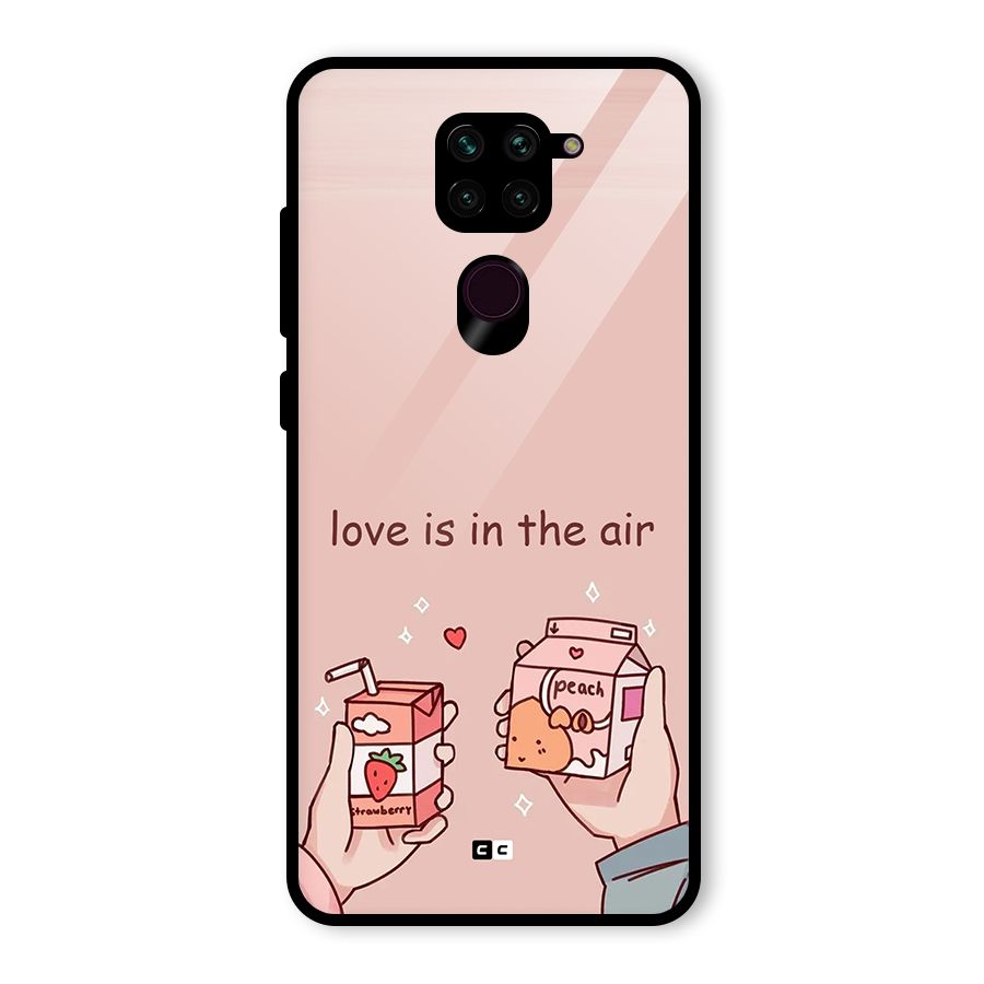 Love In Air Glass Back Case for Redmi Note 9