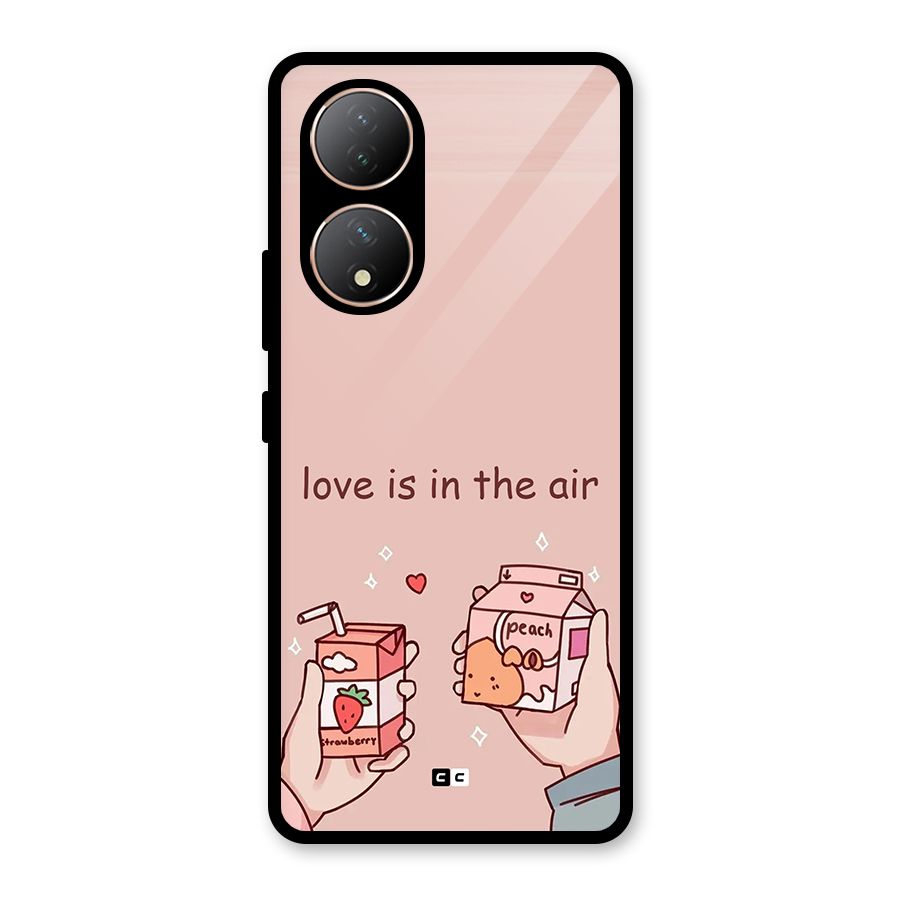 Love In Air Glass Back Case for Vivo T2