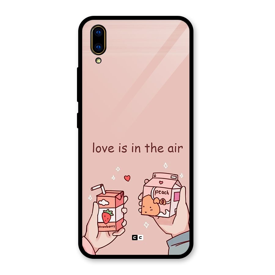 Love In Air Glass Back Case for Vivo V11 Pro