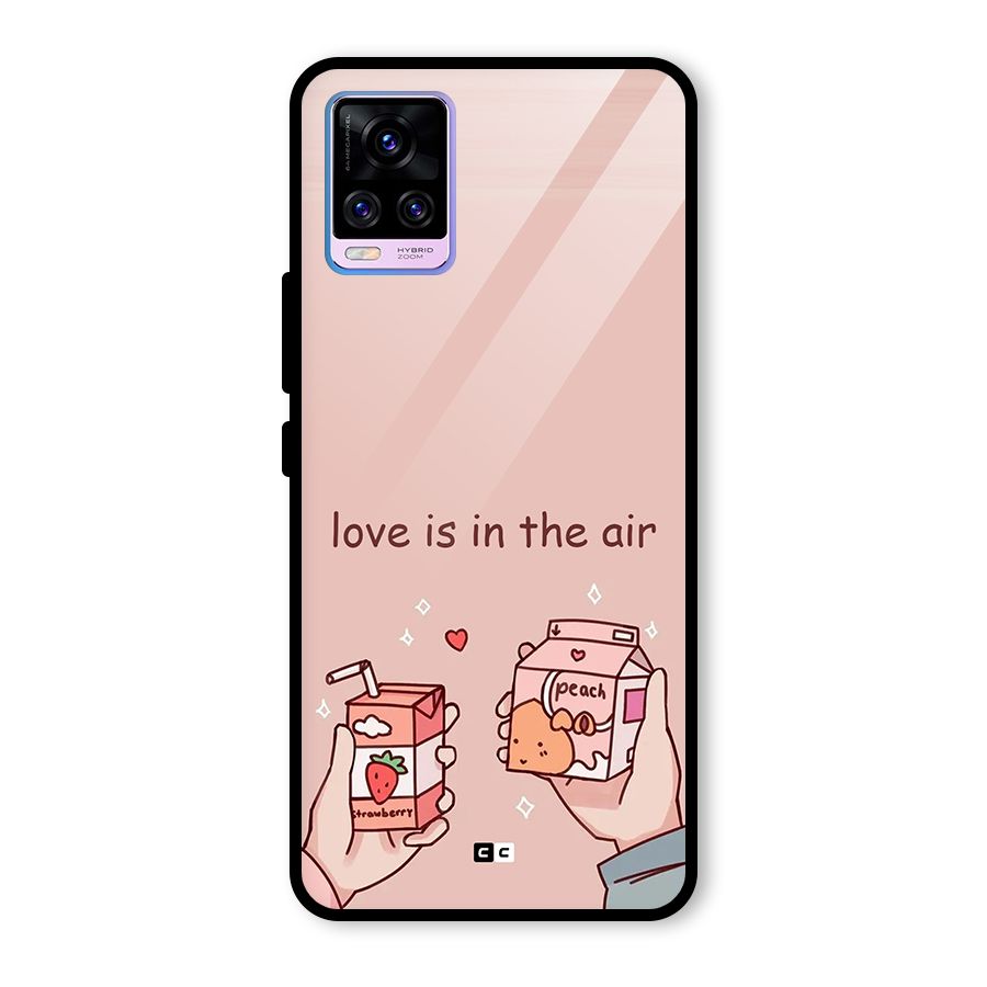 Love In Air Glass Back Case for Vivo V20 Pro