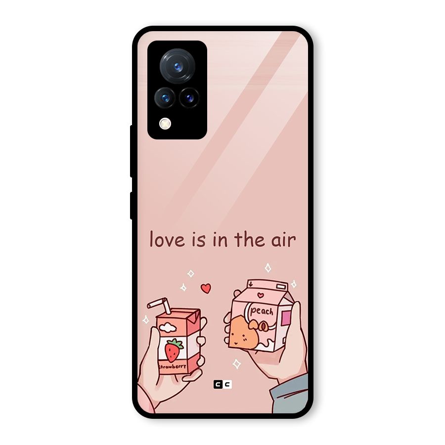 Love In Air Glass Back Case for Vivo V21 5G