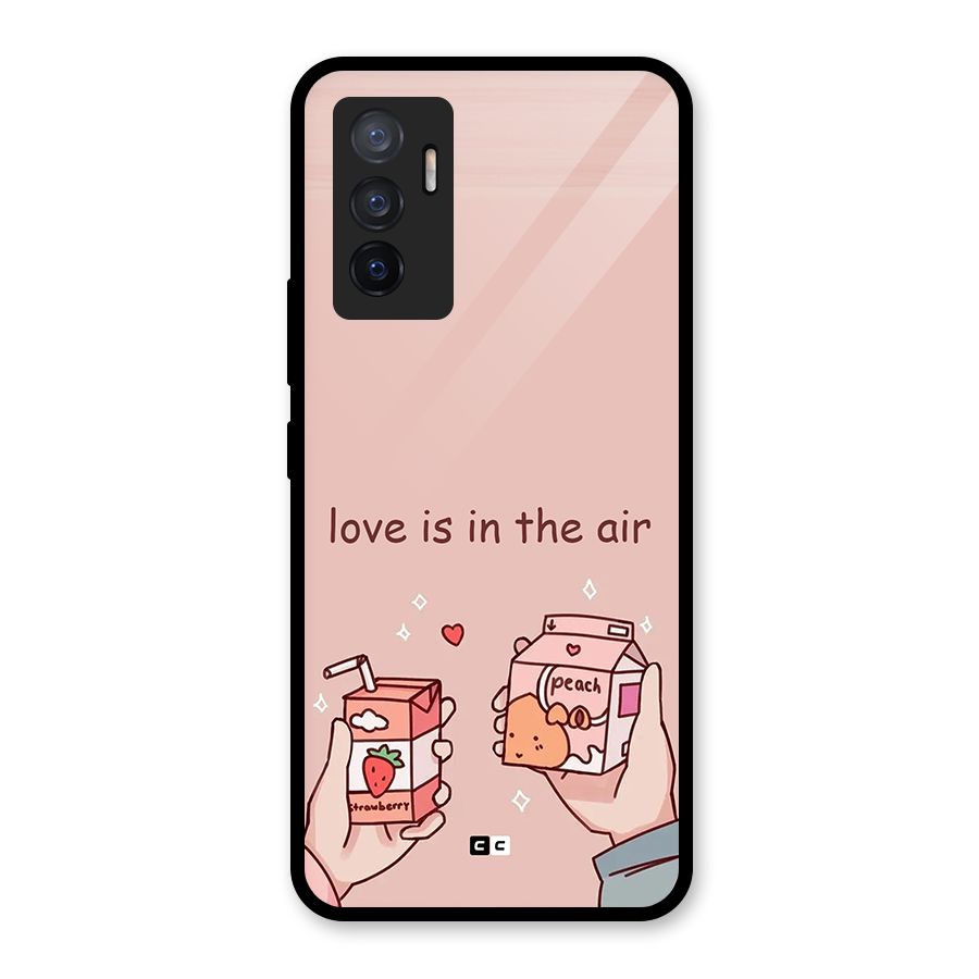Love In Air Glass Back Case for Vivo V23e