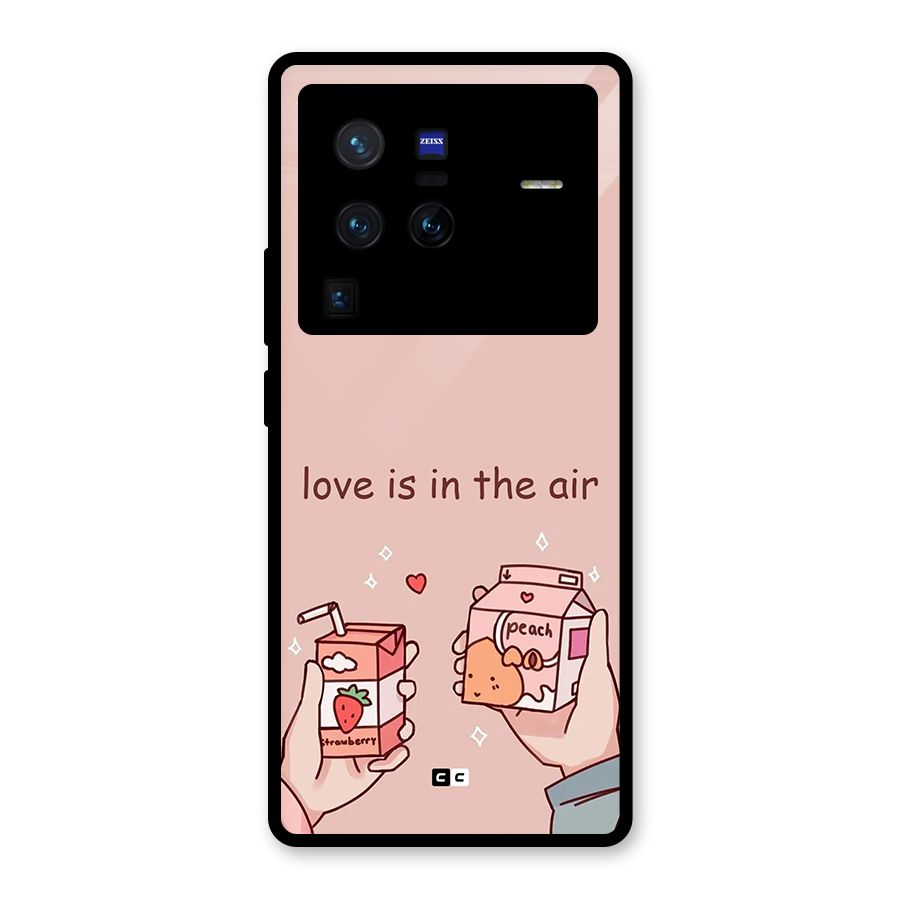 Love In Air Glass Back Case for Vivo X80 Pro